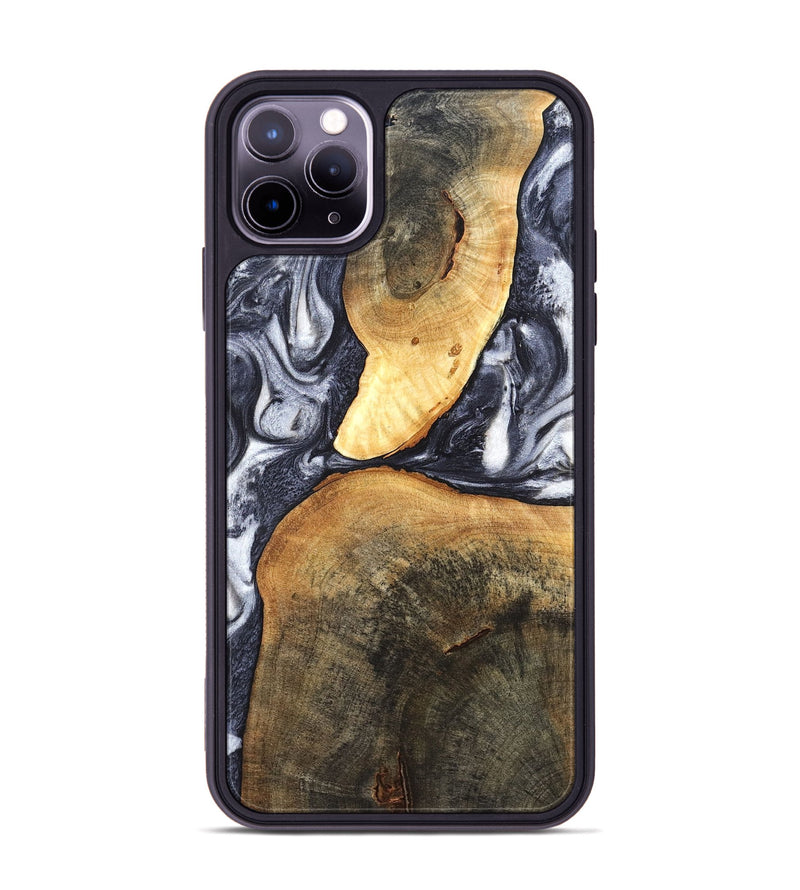 iPhone 11 Pro Max Wood Phone Case - Londyn (Black & White, 820214)