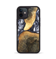 iPhone 12 Wood Phone Case - Londyn (Black & White, 820214)