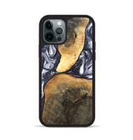 iPhone 12 Pro Wood Phone Case - Londyn (Black & White, 820214)