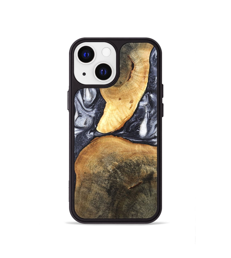 iPhone 13 mini Wood Phone Case - Londyn (Black & White, 820214)