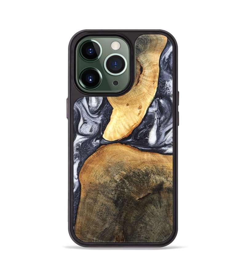 iPhone 13 Pro Wood Phone Case - Londyn (Black & White, 820214)