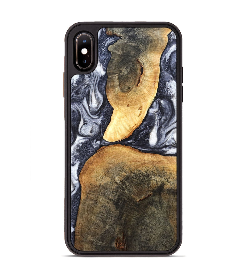 iPhone Xs Max Wood Phone Case - Londyn (Black & White, 820214)