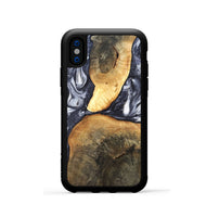 iPhone Xs Wood Phone Case - Londyn (Black & White, 820214)