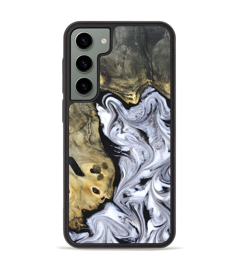 Galaxy S23 Plus Wood Phone Case - Shirley (Black & White, 820215)