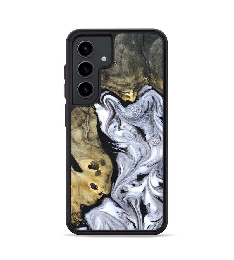 Galaxy S24 Wood Phone Case - Shirley (Black & White, 820215)