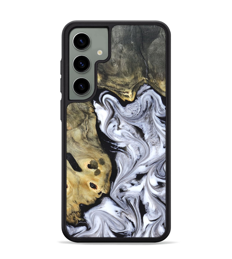 Galaxy S24 Plus Wood Phone Case - Shirley (Black & White, 820215)