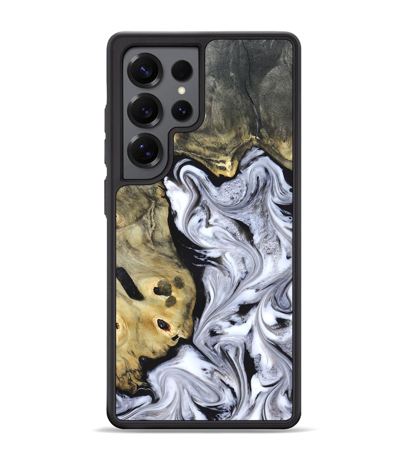 Galaxy S25 Ultra Wood Phone Case - Shirley (Black & White, 820215)