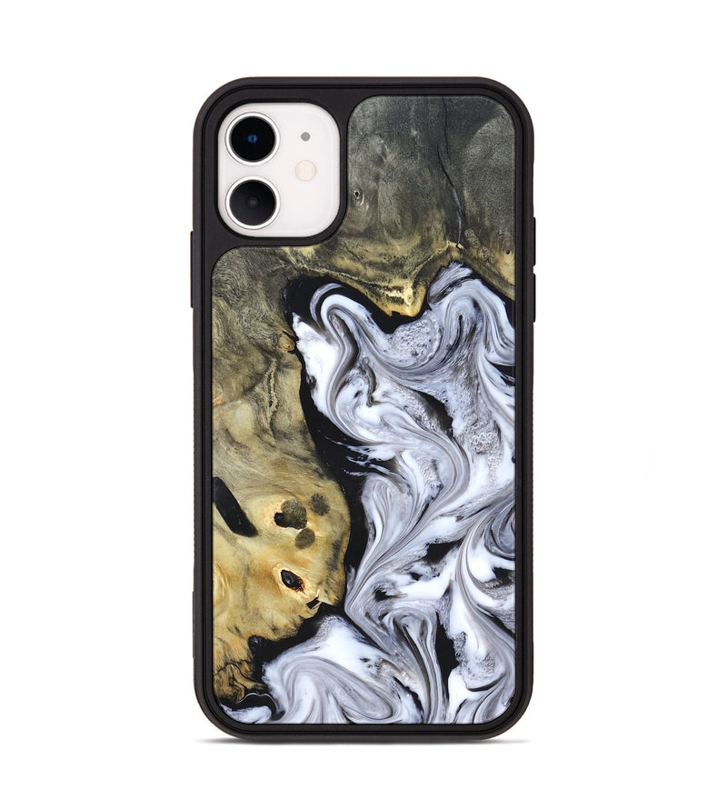 iPhone 11 Wood Phone Case - Shirley (Black & White, 820215)