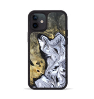 iPhone 12 Wood Phone Case - Shirley (Black & White, 820215)