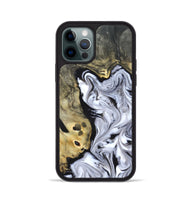 iPhone 12 Pro Wood Phone Case - Shirley (Black & White, 820215)