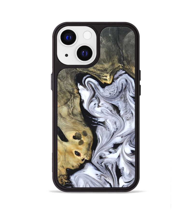 iPhone 13 Wood Phone Case - Shirley (Black & White, 820215)