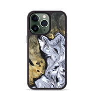 iPhone 13 Pro Wood Phone Case - Shirley (Black & White, 820215)