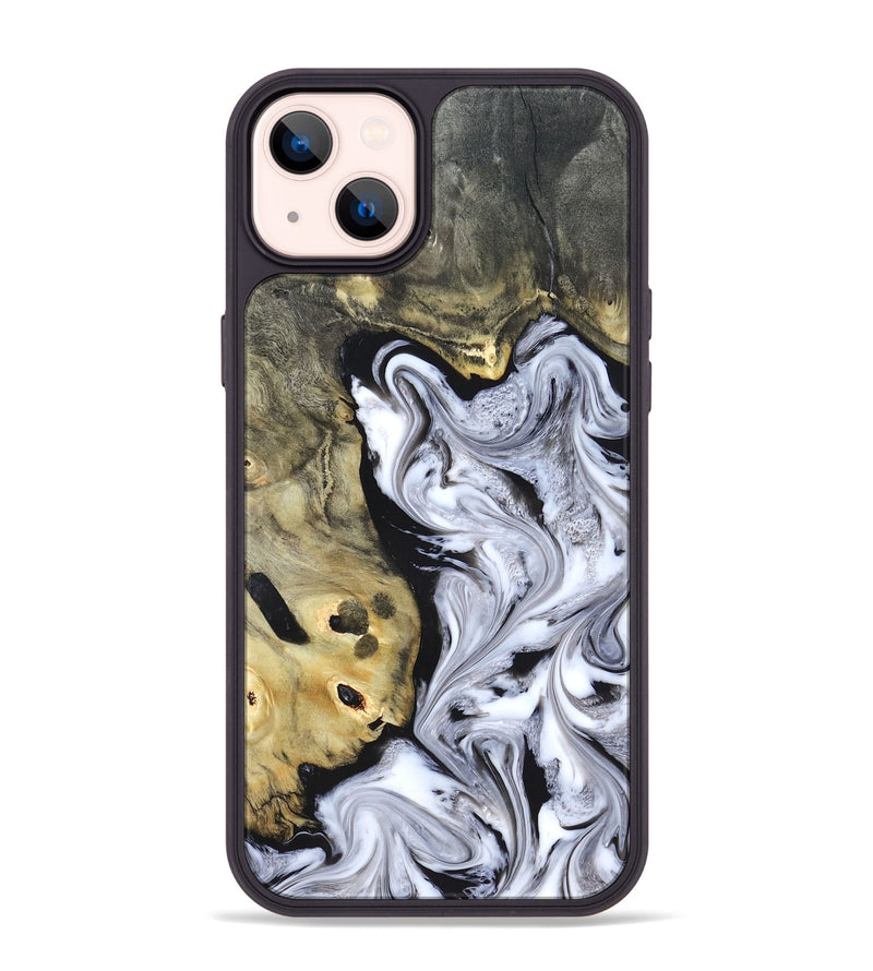 iPhone 14 Plus Wood Phone Case - Shirley (Black & White, 820215)