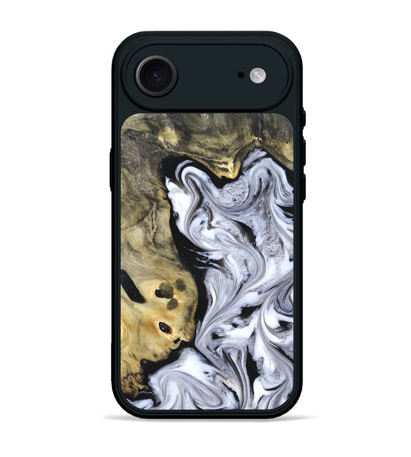 iPhone 17 Air Wood Phone Case - Shirley (Black & White, 820215)