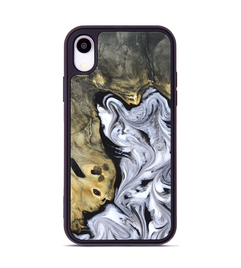 iPhone Xr Wood Phone Case - Shirley (Black & White, 820215)