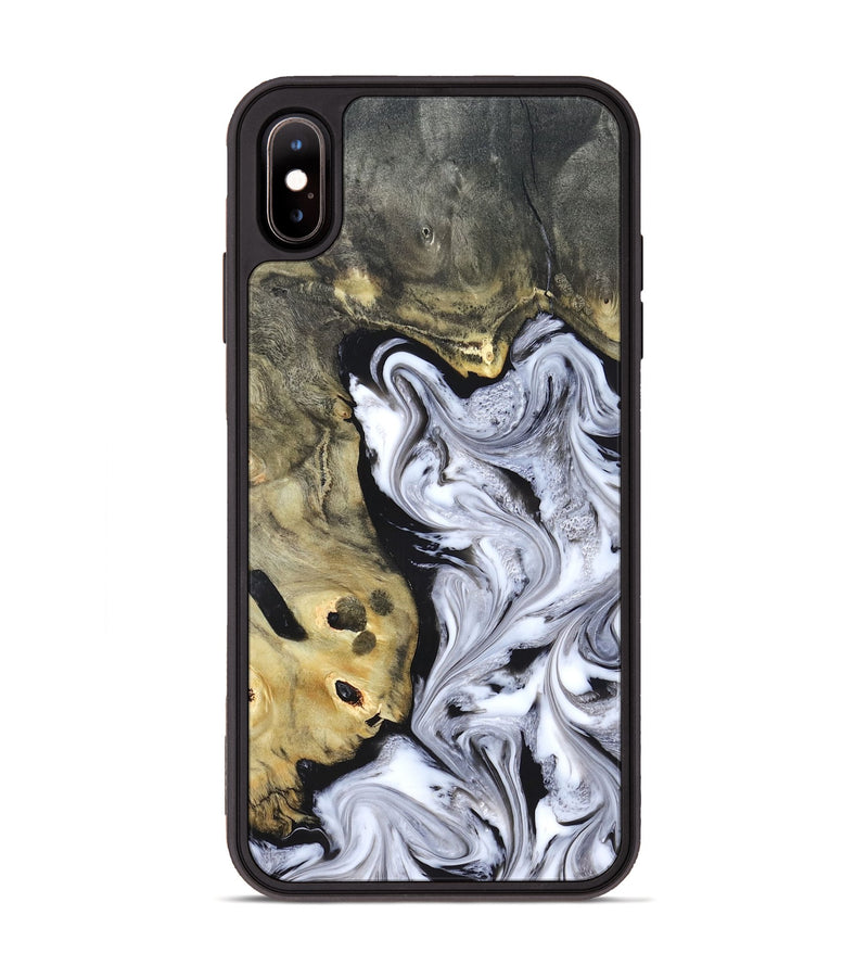 iPhone Xs Max Wood Phone Case - Shirley (Black & White, 820215)