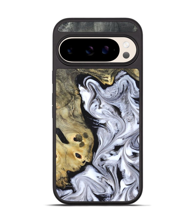 Pixel 10 Pro Wood Phone Case - Shirley (Black & White, 820215)