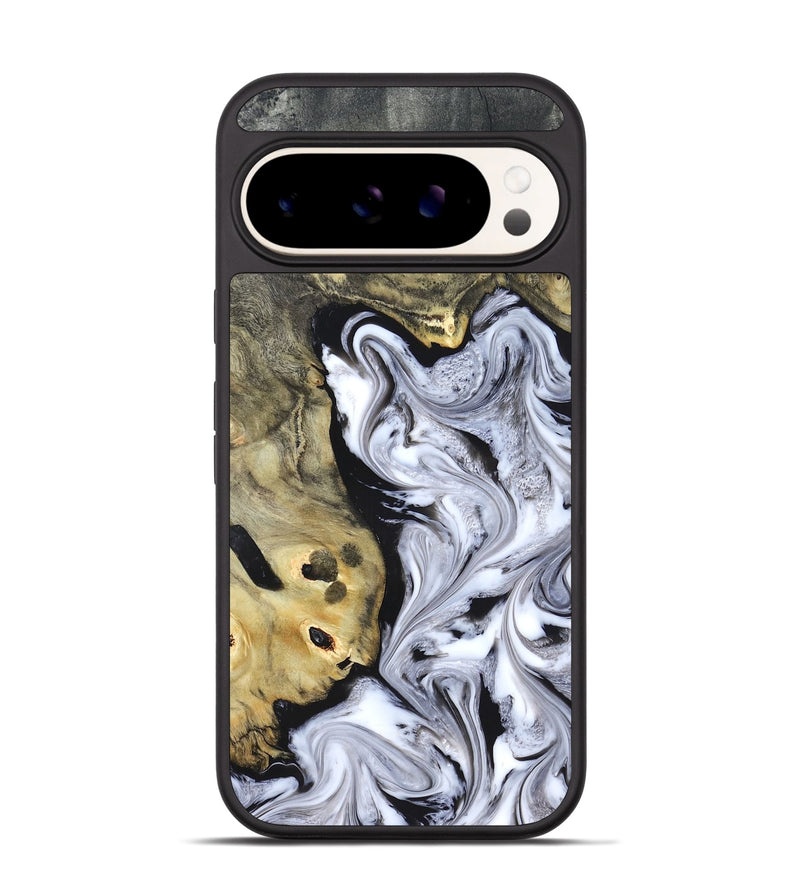 Pixel 9 Pro Wood Phone Case - Shirley (Black & White, 820215)