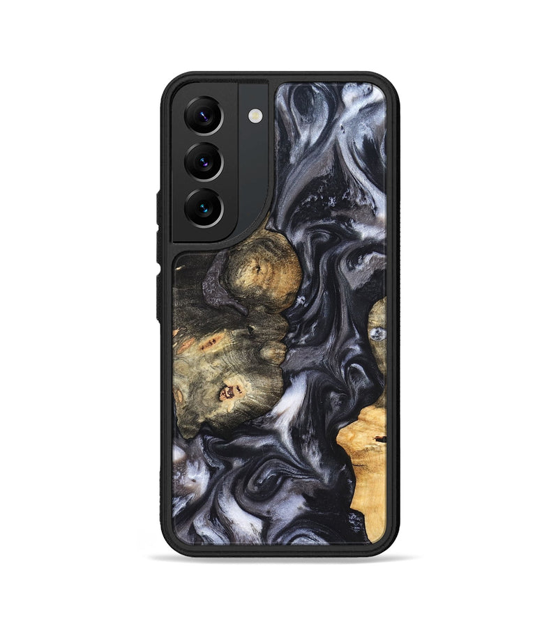 Galaxy S22 Wood Phone Case - Solomon (Black & White, 820216)