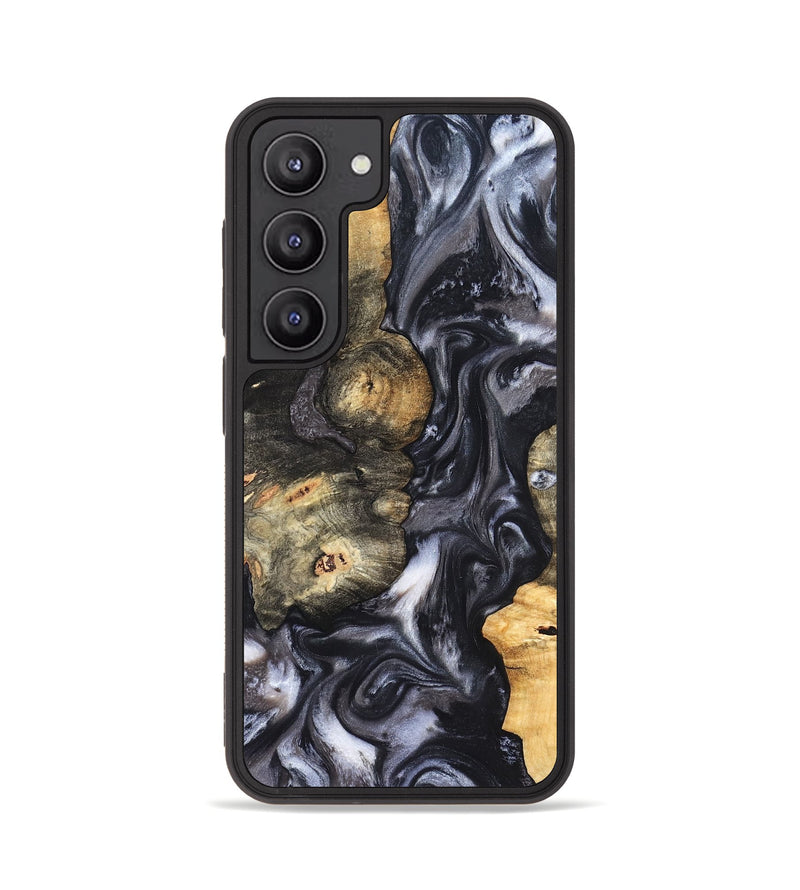 Galaxy S23 Wood Phone Case - Solomon (Black & White, 820216)