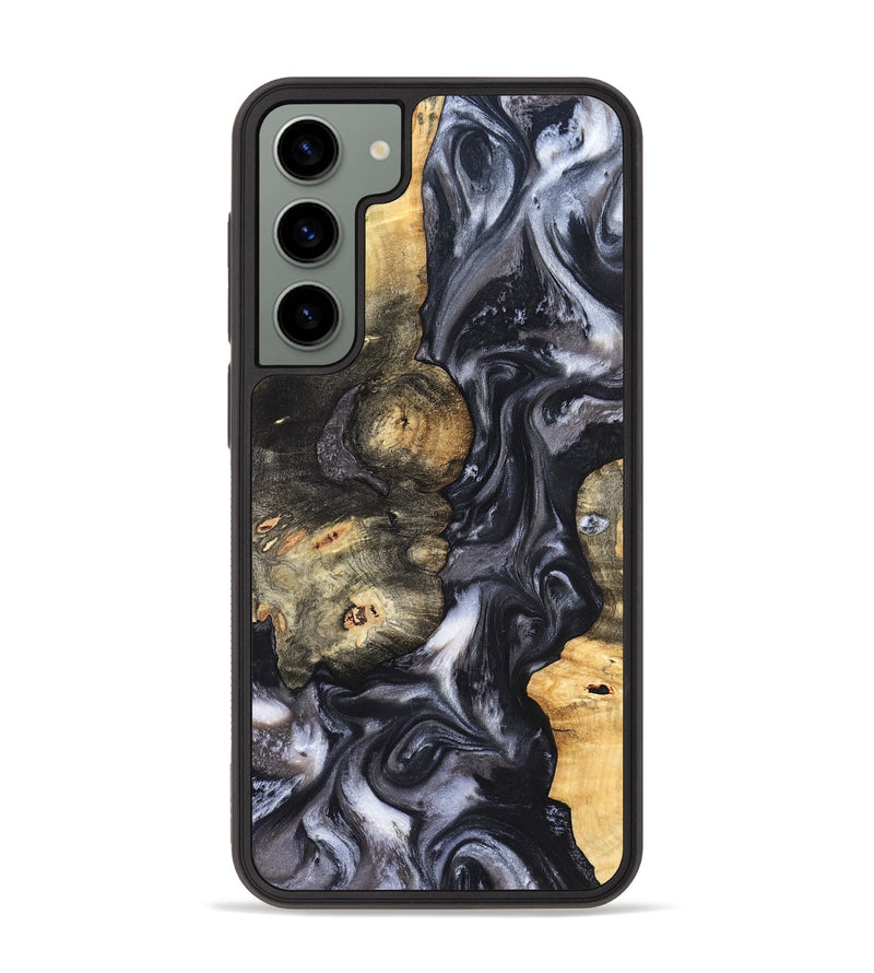 Galaxy S23 Plus Wood Phone Case - Solomon (Black & White, 820216)