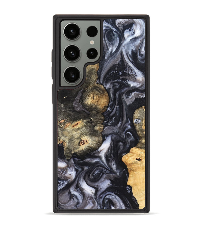 Galaxy S23 Ultra Wood Phone Case - Solomon (Black & White, 820216)