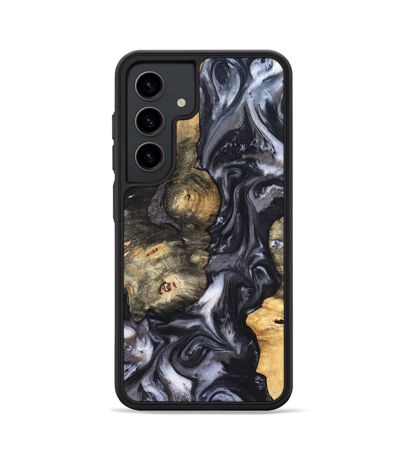 Galaxy S24 Wood Phone Case - Solomon (Black & White, 820216)