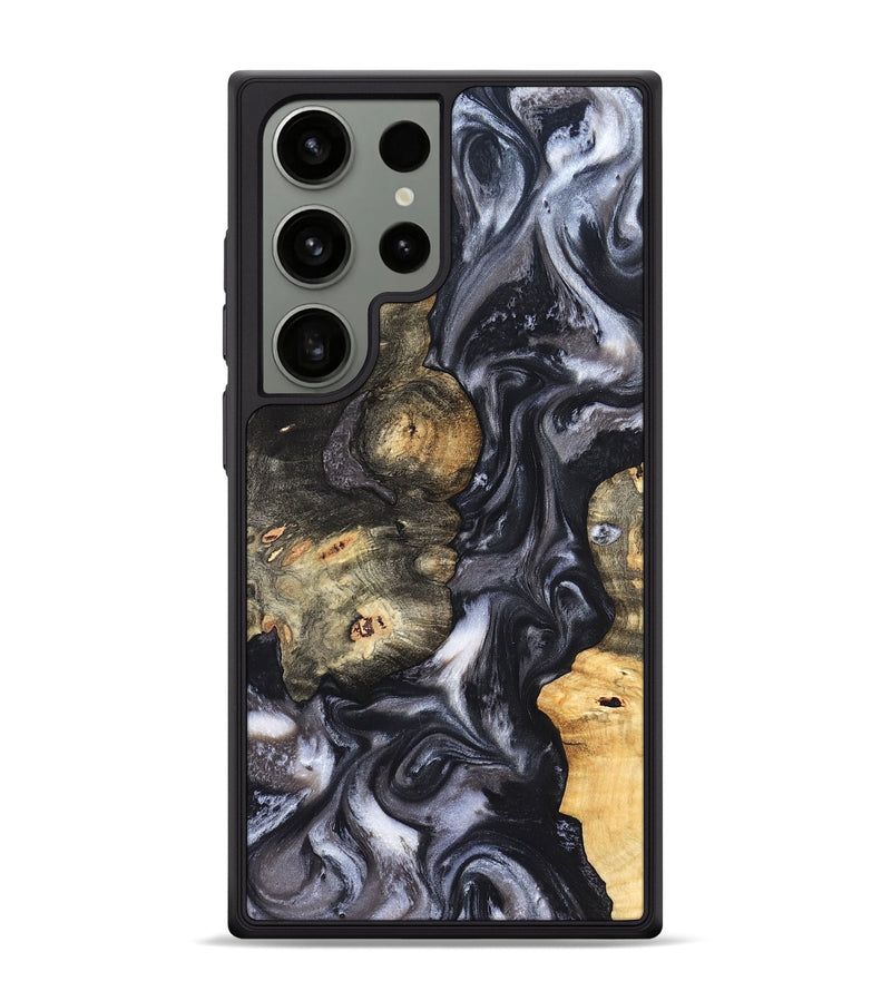 Galaxy S24 Ultra Wood Phone Case - Solomon (Black & White, 820216)