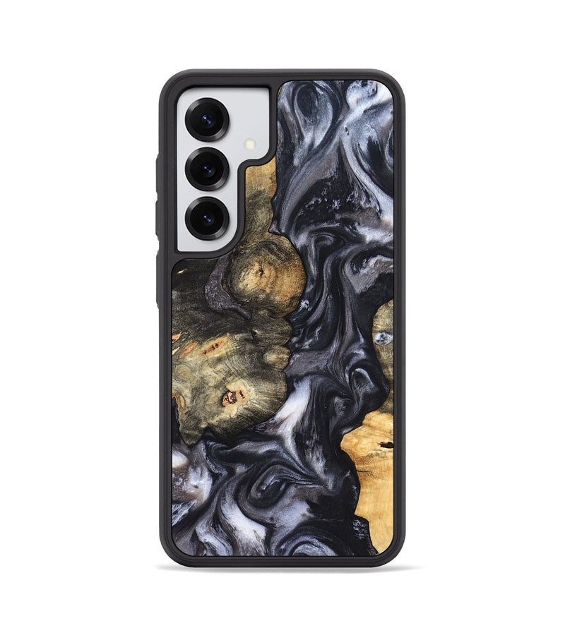 Galaxy S25 Wood Phone Case - Solomon (Black & White, 820216)