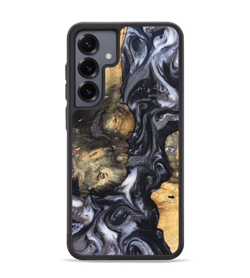 Galaxy S25 Plus Wood Phone Case - Solomon (Black & White, 820216)