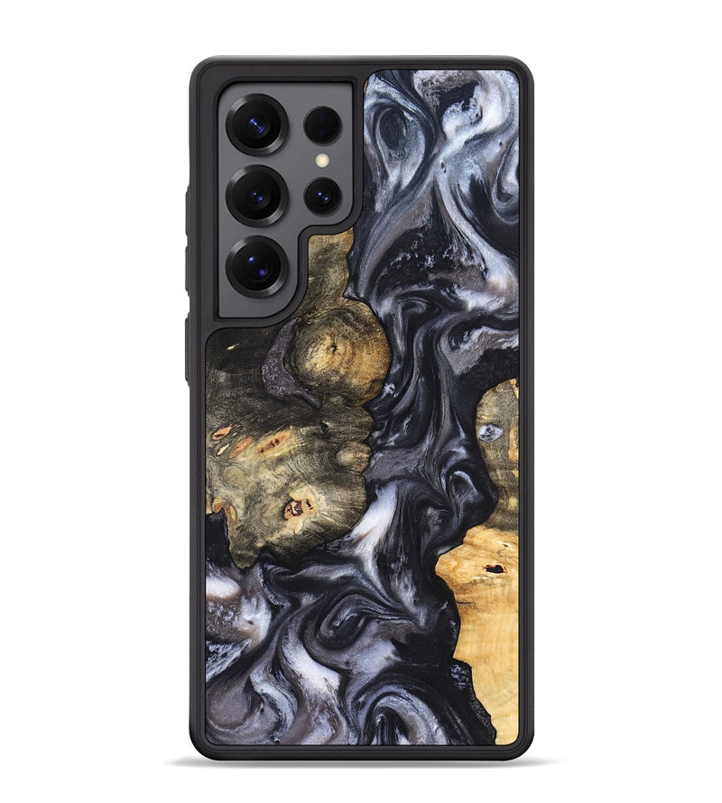 Galaxy S25 Ultra Wood Phone Case - Solomon (Black & White, 820216)