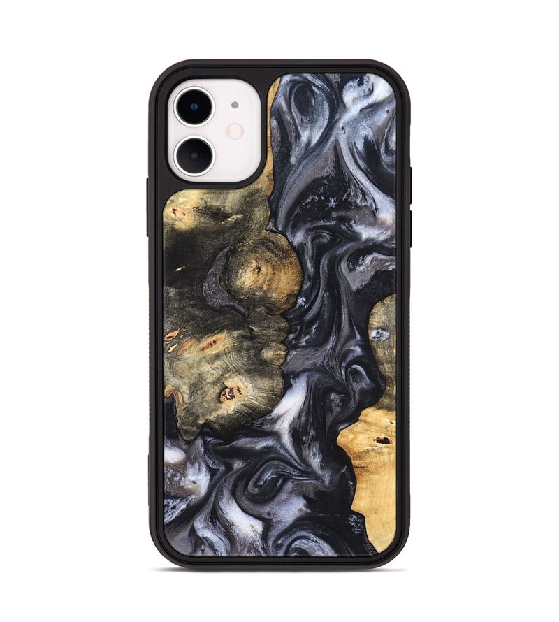 iPhone 11 Wood Phone Case - Solomon (Black & White, 820216)