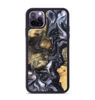 iPhone 11 Pro Max Wood Phone Case - Solomon (Black & White, 820216)
