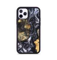 iPhone 11 Pro Wood Phone Case - Solomon (Black & White, 820216)