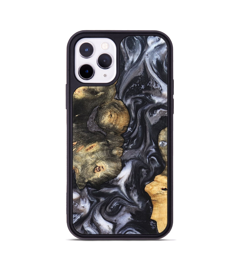 iPhone 11 Pro Wood Phone Case - Solomon (Black & White, 820216)