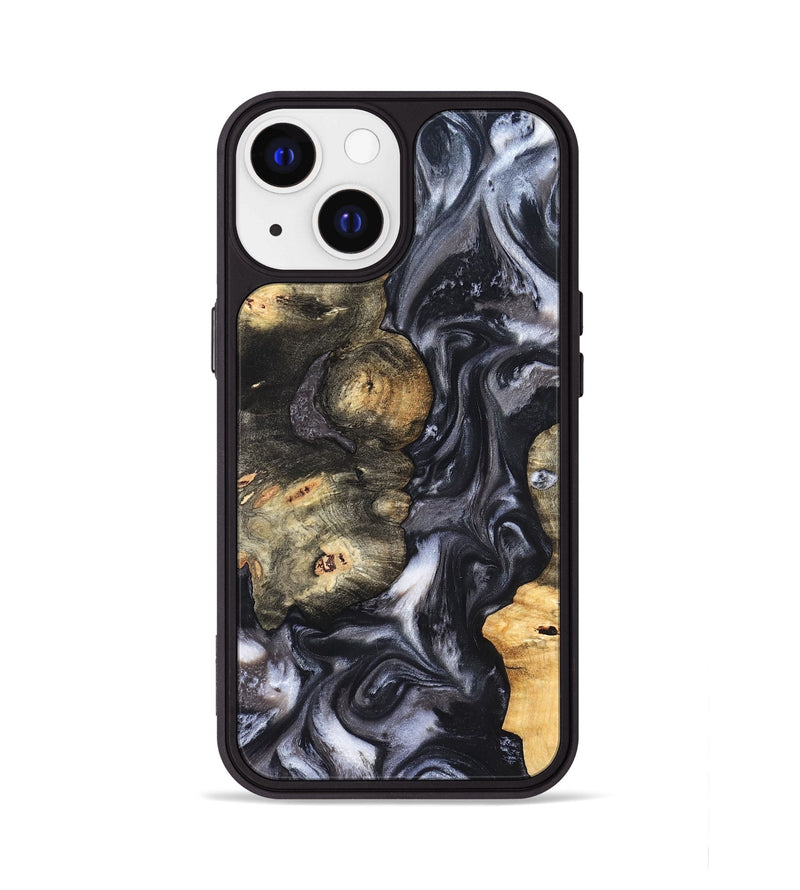 iPhone 13 Wood Phone Case - Solomon (Black & White, 820216)