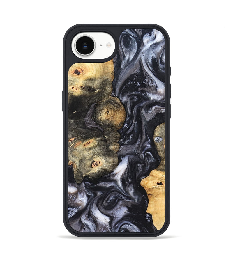 iPhone 16e Wood Phone Case - Solomon (Black & White, 820216)