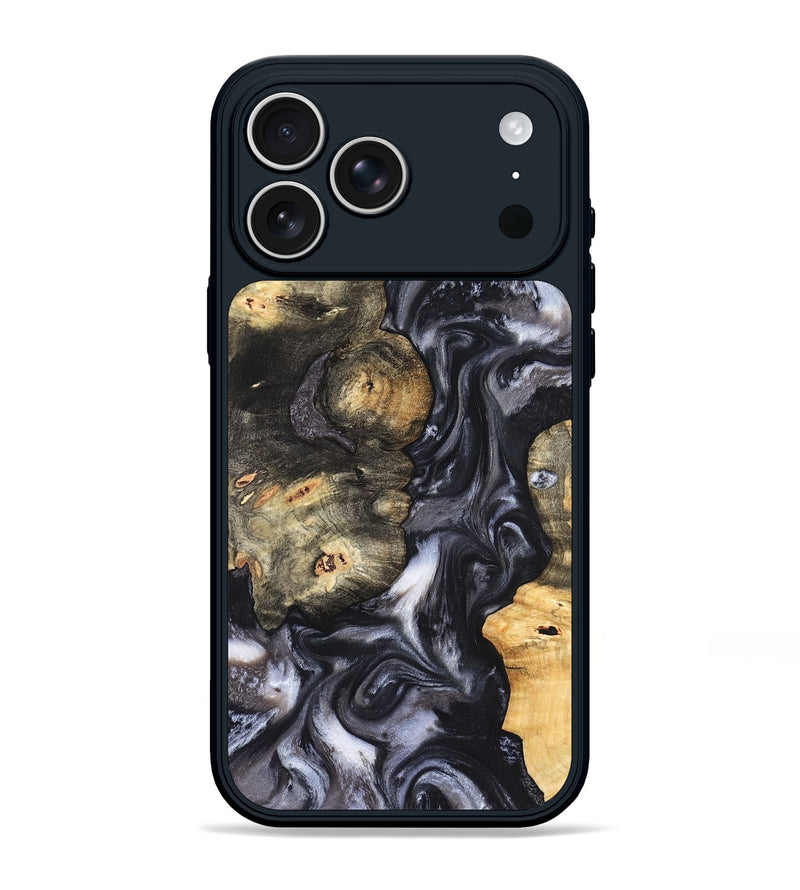 iPhone 17 Pro Max Wood Phone Case - Solomon (Black & White, 820216)