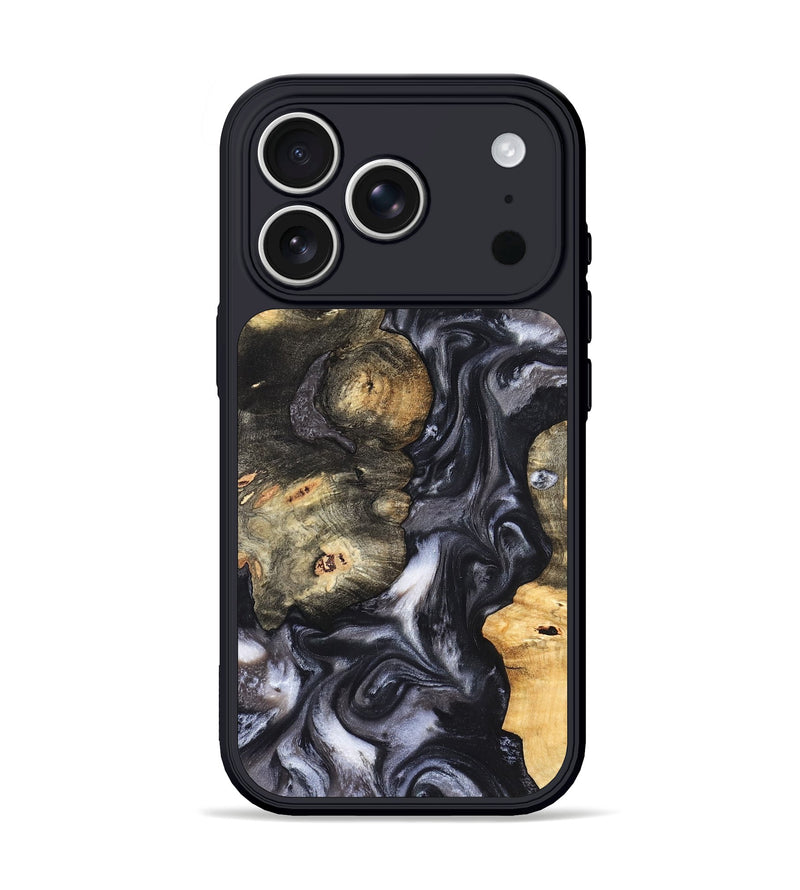 iPhone 17 Pro Wood Phone Case - Solomon (Black & White, 820216)