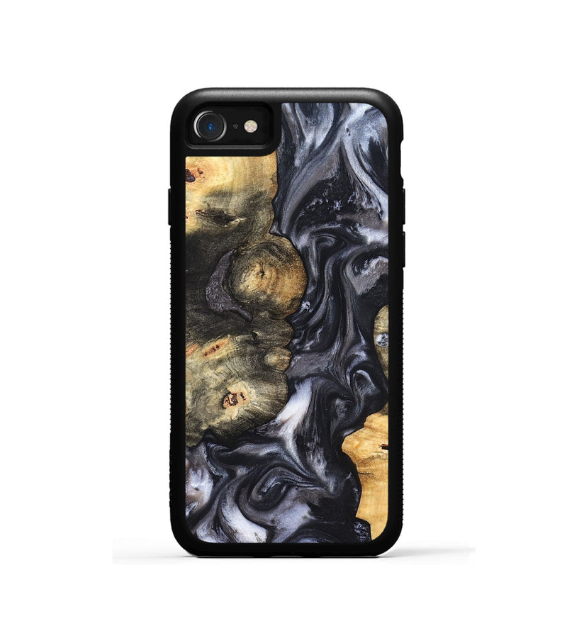 iPhone SE Wood Phone Case - Solomon (Black & White, 820216)
