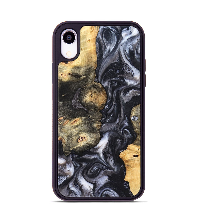 iPhone Xr Wood Phone Case - Solomon (Black & White, 820216)