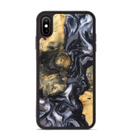 iPhone Xs Max Wood Phone Case - Solomon (Black & White, 820216)