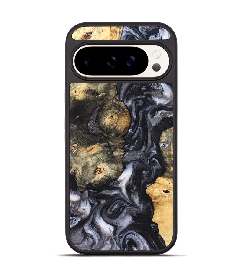 Pixel 9 Pro Wood Phone Case - Solomon (Black & White, 820216)