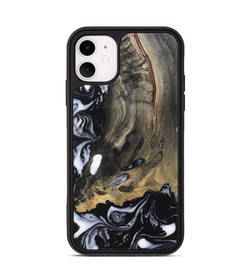 iPhone 11 Wood Phone Case - Wynter (Black & White, 820217)