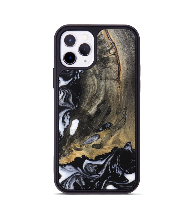 iPhone 11 Pro Wood Phone Case - Wynter (Black & White, 820217)