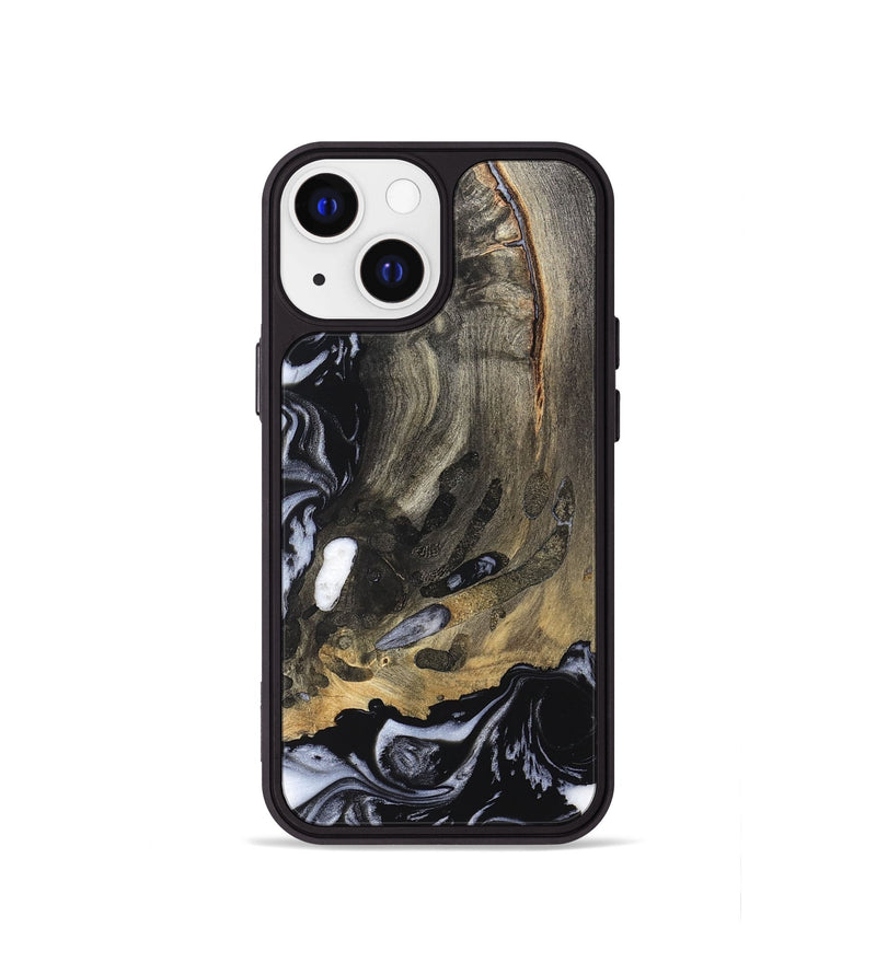 iPhone 13 mini Wood Phone Case - Wynter (Black & White, 820217)