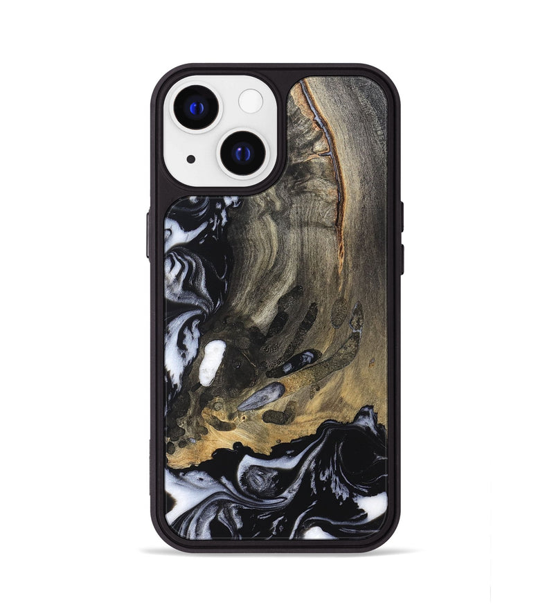 iPhone 13 Wood Phone Case - Wynter (Black & White, 820217)
