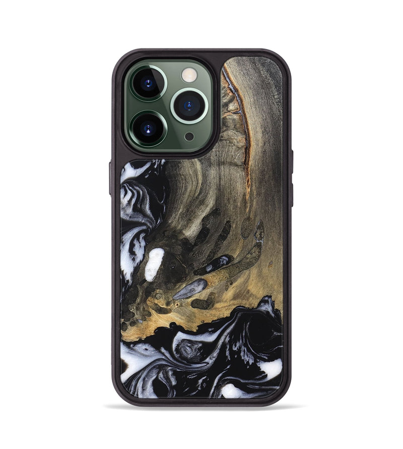 iPhone 13 Pro Wood Phone Case - Wynter (Black & White, 820217)
