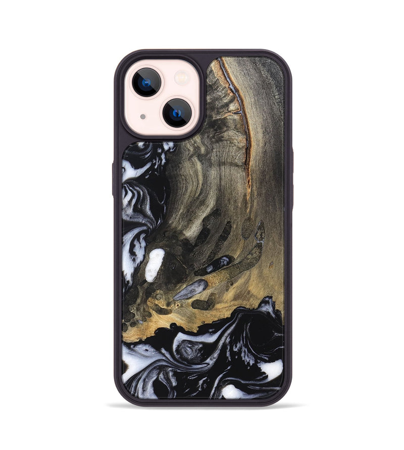 iPhone 14 Wood Phone Case - Wynter (Black & White, 820217)