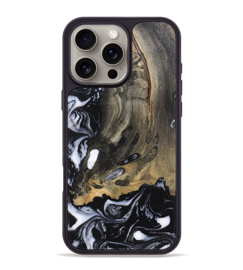 iPhone 16 Pro Max Wood Phone Case - Wynter (Black & White, 820217)